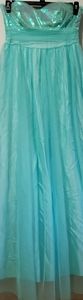 Windsor Light Teal Full Length Formal Gown